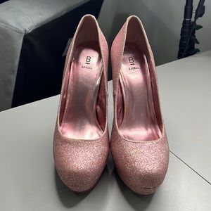 Pink heels used by Bakers
